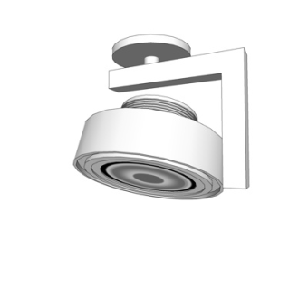 现代铁艺筒灯su模型