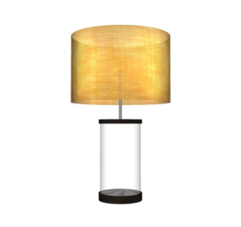 现代实木台灯su模型