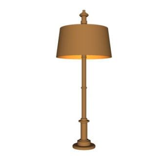 现代金属台灯su模型