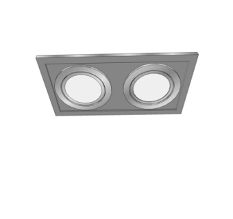 现代方形筒灯su模型