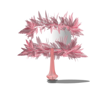 现代花卉台灯su模型