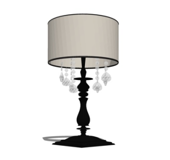 欧式金属台灯su模型