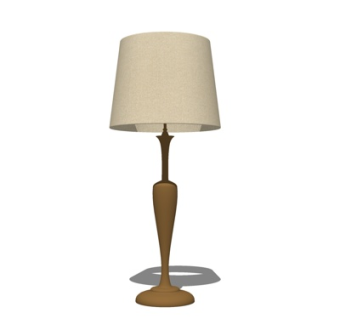 现代金属台灯su模型