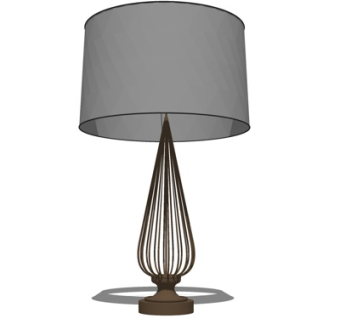 现代金属台灯su模型