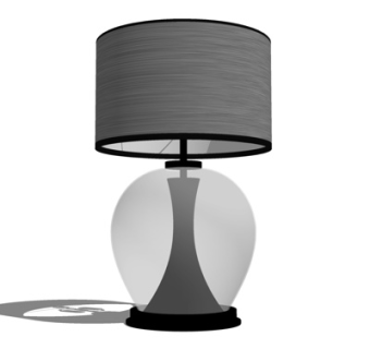 现代玻璃台灯su模型