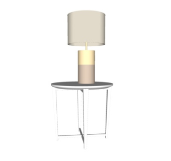 现代金属台灯su模型