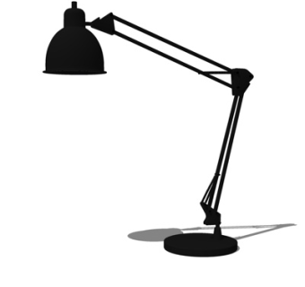 现代金属落地灯su模型