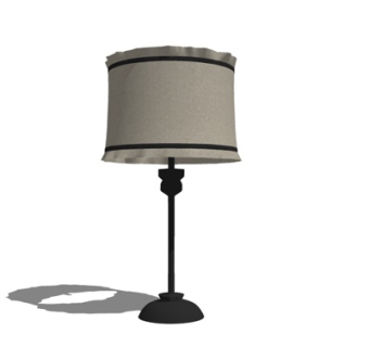 现代金属台灯su模型