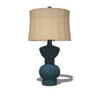 现代陶瓷台灯su模型