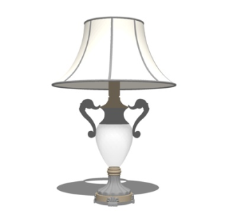 欧式金属台灯su模型