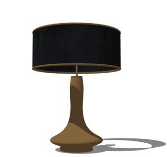 现代金属台灯su模型