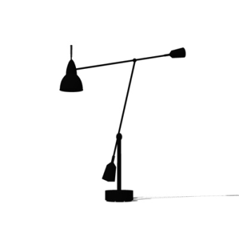 现代金属落地灯su模型