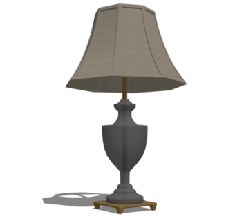 现代陶瓷台灯su模型