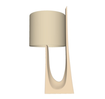 现代实木壁灯su模型