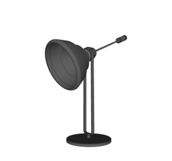 现代铁艺台灯su模型