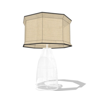 北欧铁艺台灯su模型