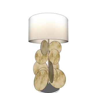 现代钱币台灯su模型