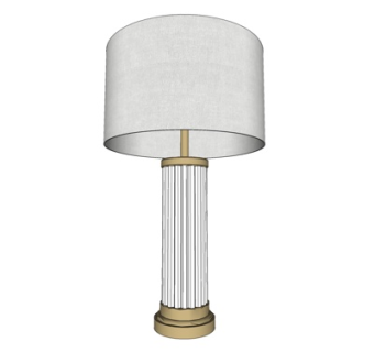 现代金属台灯su模型