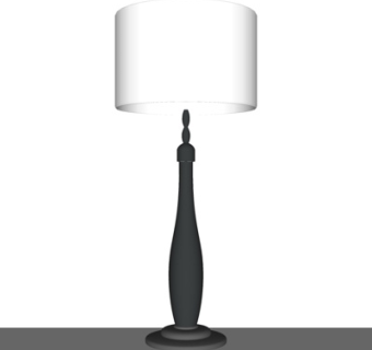 现代金属台灯su模型