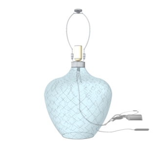 现代玻璃台灯su模型