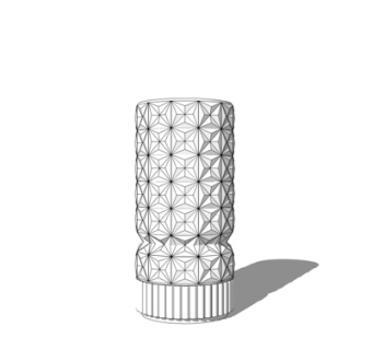现代圆柱风车台灯su模型