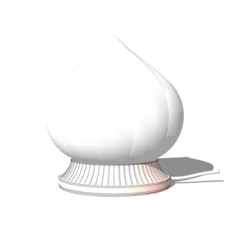 现代圆柱形台灯su模型