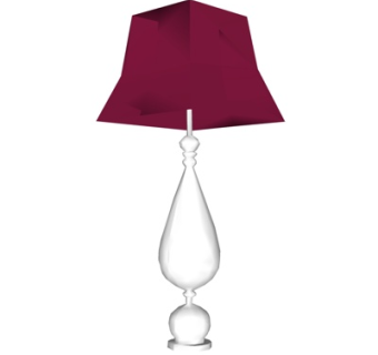 现代陶瓷台灯su模型