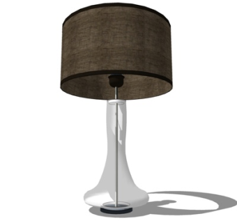 现代玻璃台灯su模型