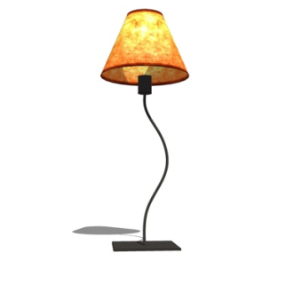 现代铁艺台灯su模型