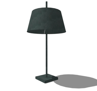 现代铁艺台灯su模型