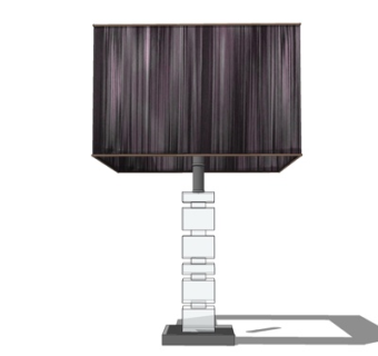 新中式金属台灯su模型