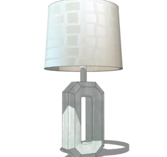 现代金属台灯su模型