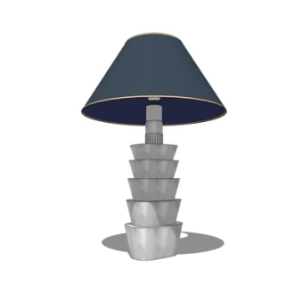 现代陶瓷台灯su模型