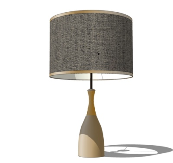 现代金属台灯su模型