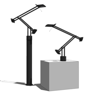 现代铁艺落地灯su模型