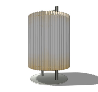 现代金属条形台灯su模型