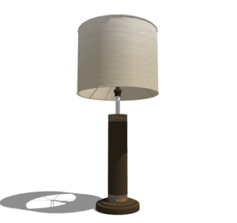 现代金属台灯su模型