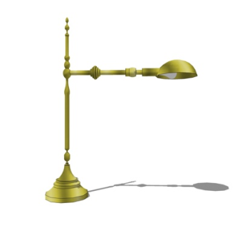 欧式金属台灯su模型