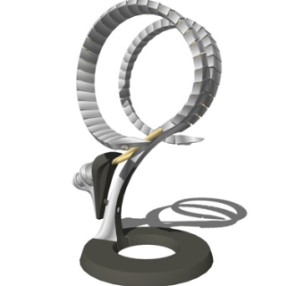 现代蛇皮台灯su模型