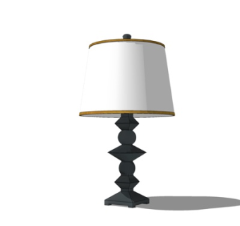 现代金属台灯su模型