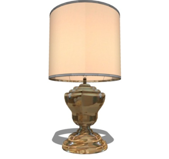 现代金属台灯su模型