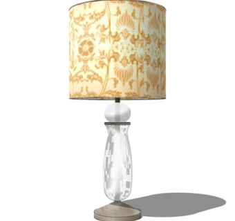 现代玻璃台灯su模型