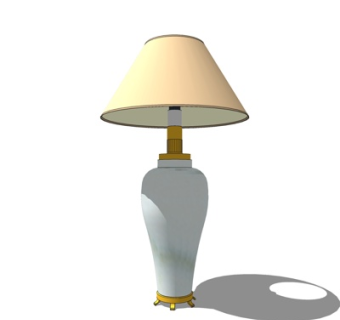 现代陶瓷台灯su模型