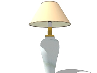 现代陶瓷台灯su模型