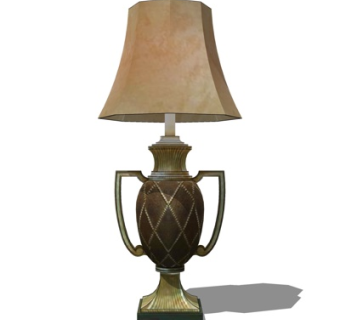 东南亚金属台灯su模型