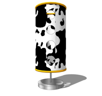 现代金属圆柱台灯su模型