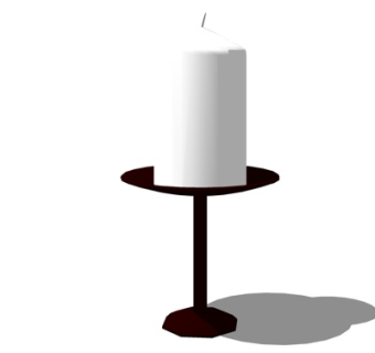 简欧蜡烛su模型