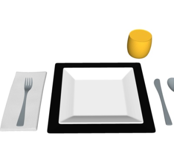 现代餐具su模型