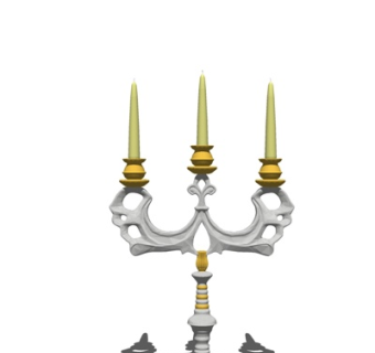 欧式蜡烛台灯su模型