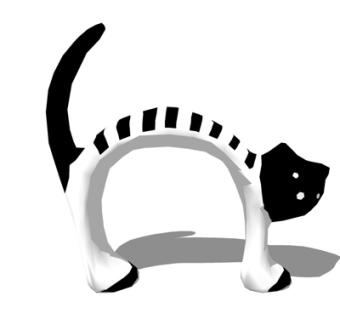 现代陶瓷猫咪su模型